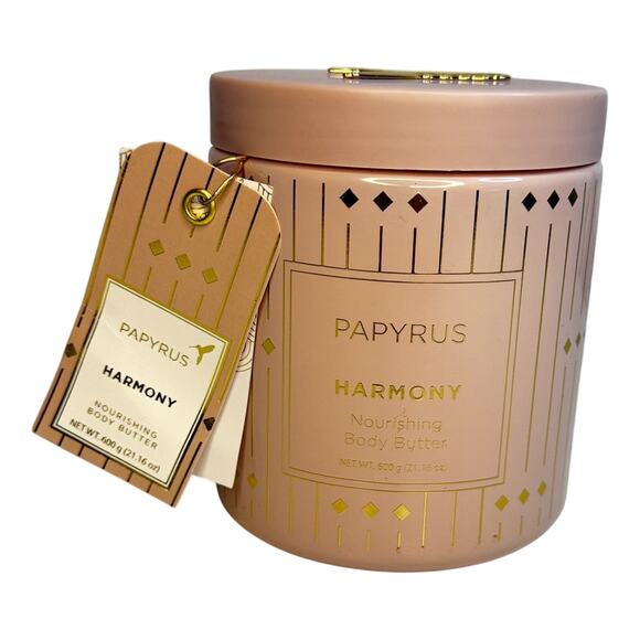 Papyrus Harmony Nourishing Body Butter Citrus Floral Pretty Pink Jar 600g New - Picture 1 of 8